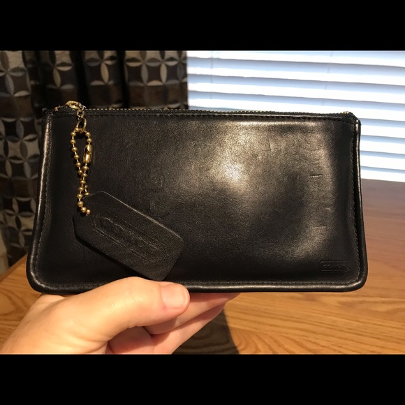 Coach Handbags - Coach Black Smooth Leather Clutch/case Coach Handbags - Coach Black Smooth Leather Clutch/case